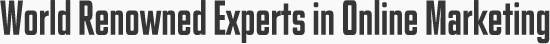 World Renowned Experts in Online Marketing